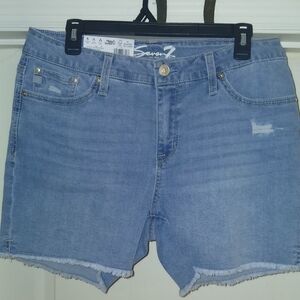 Seven7 Women's Blue Denim Shorts